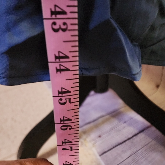 Lulus Dress Womens Small Slate Blue Distinctive Charm Satin Asymmetrical Maxi - Picture 7 of 11